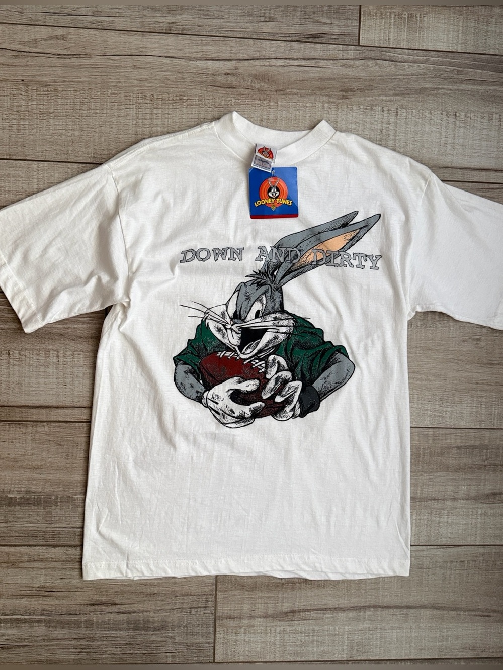 Vintage 90s Looney Tunes Bugs Bunny Down And Dirty T-Shirt NWT Large 1997 WB